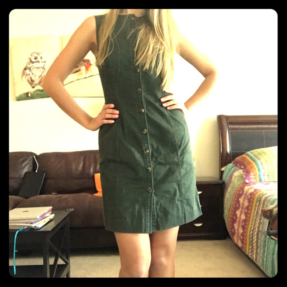 A/X button denim dress